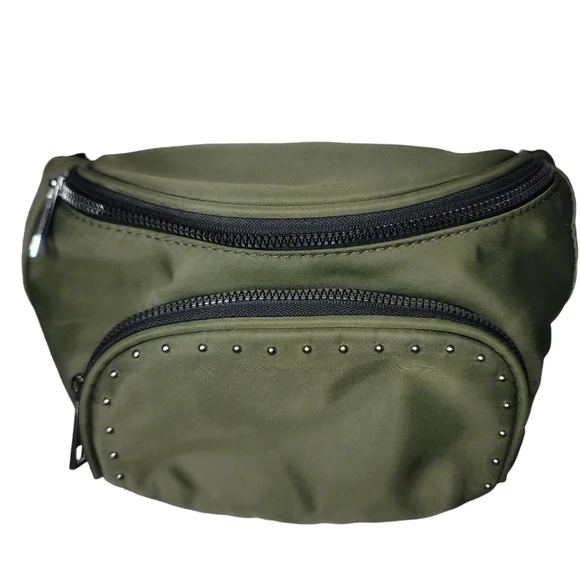 Fashion Nova Bags Fashion Nova Olive Green Studded Essential Nylon Fanny Pack Poshmark
